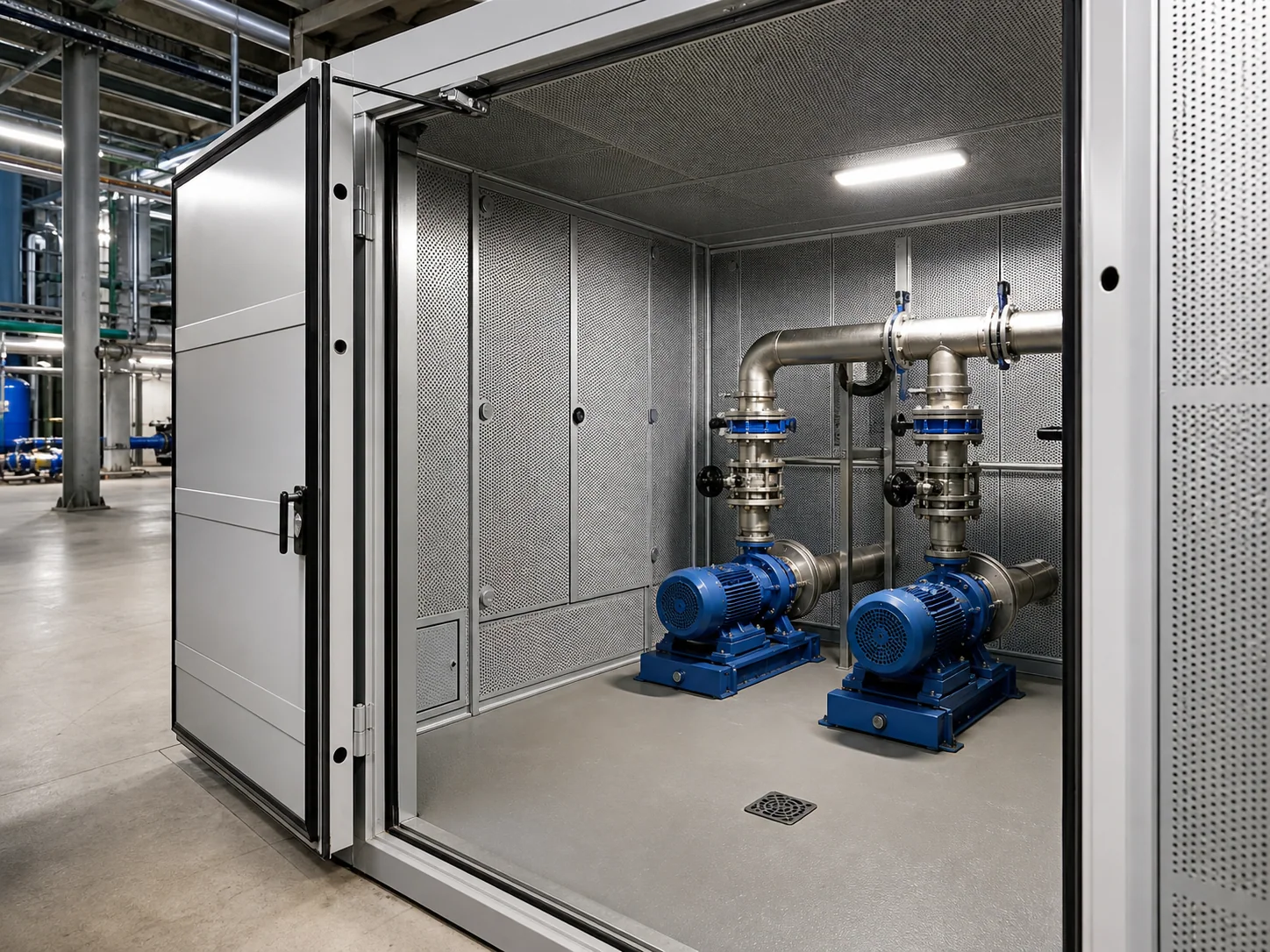 Pump Room Acoustic Enclosure – interior view