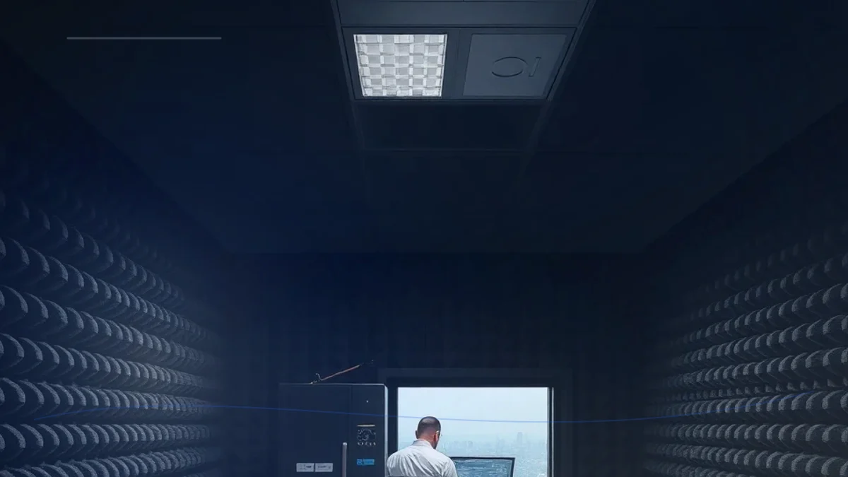Hemi-anechoic chamber for directional source and sound power measurement
