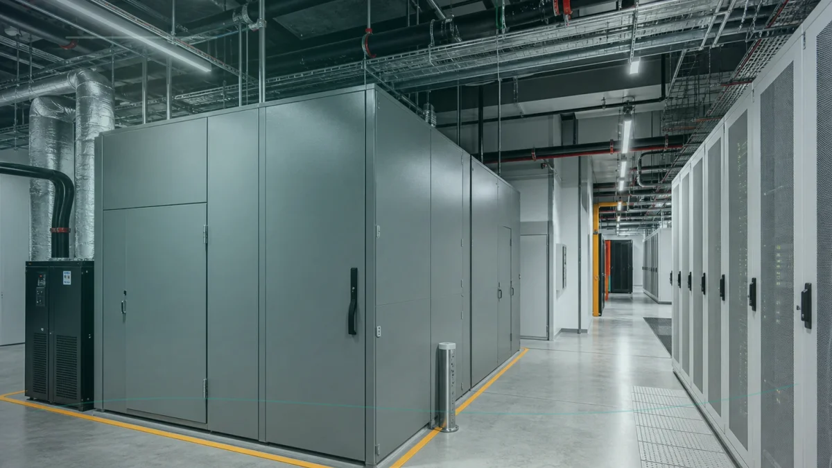 HVAC acoustic enclosure for chiller and rooftop plant noise control