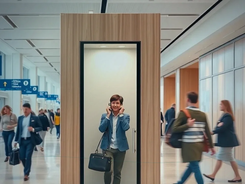 Office Telephone Booth Application Case for Soundproof Telephone Booth 이미지 2